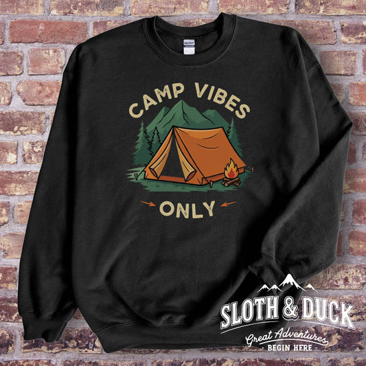 "Camp Vibes Only" Sweatshirt, Round Neck Pullover