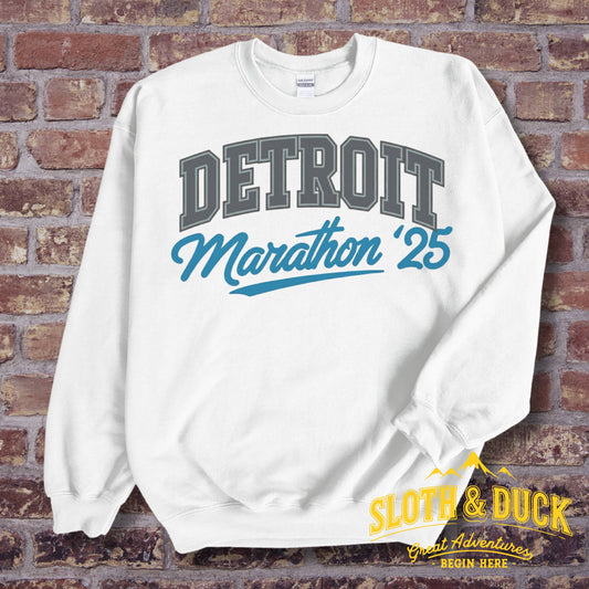 "Detroit Marathon '25" Sweatshirt, Round Neck Pullover