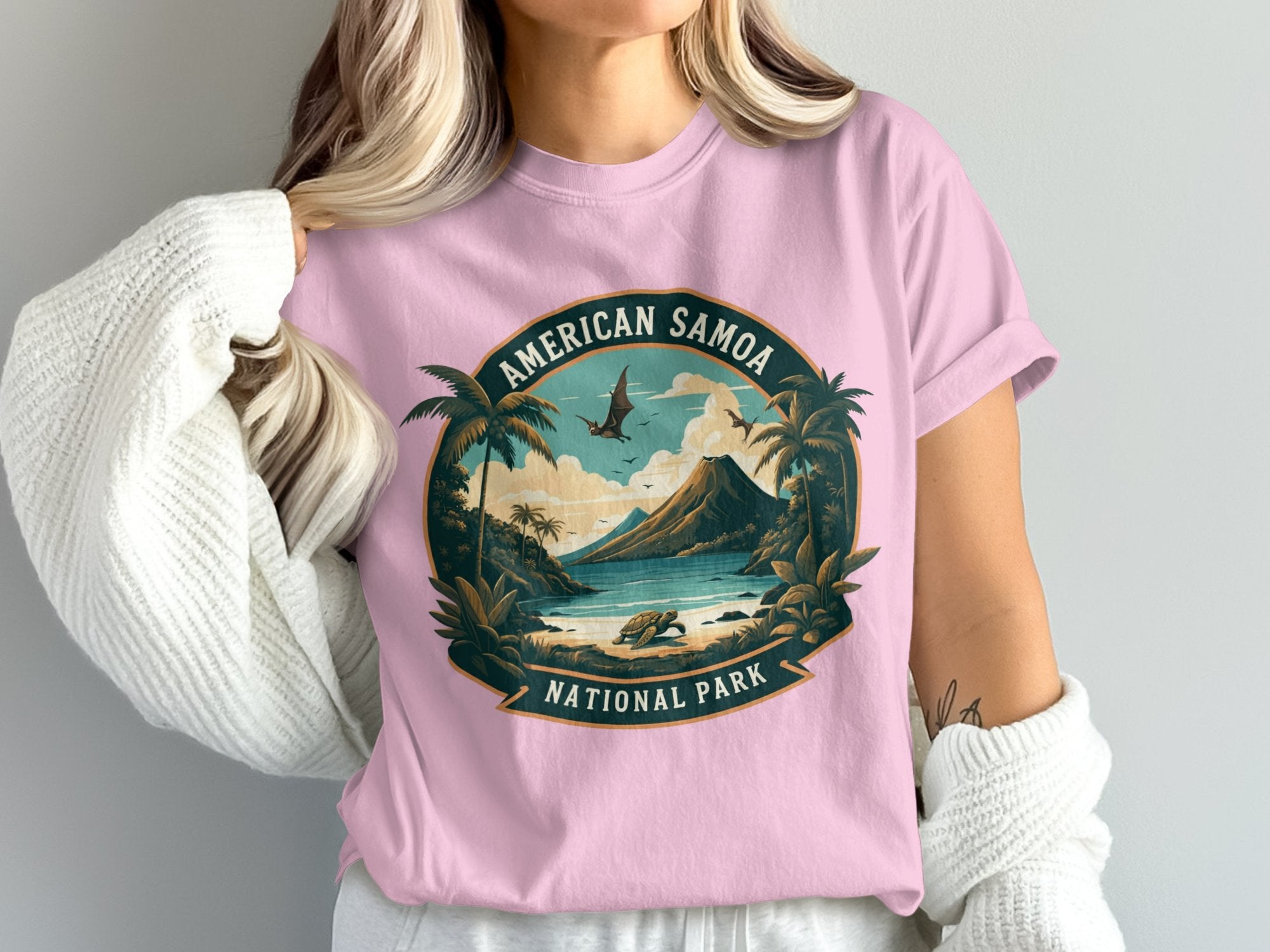 American Samoa National Park Light Pink T Shirt