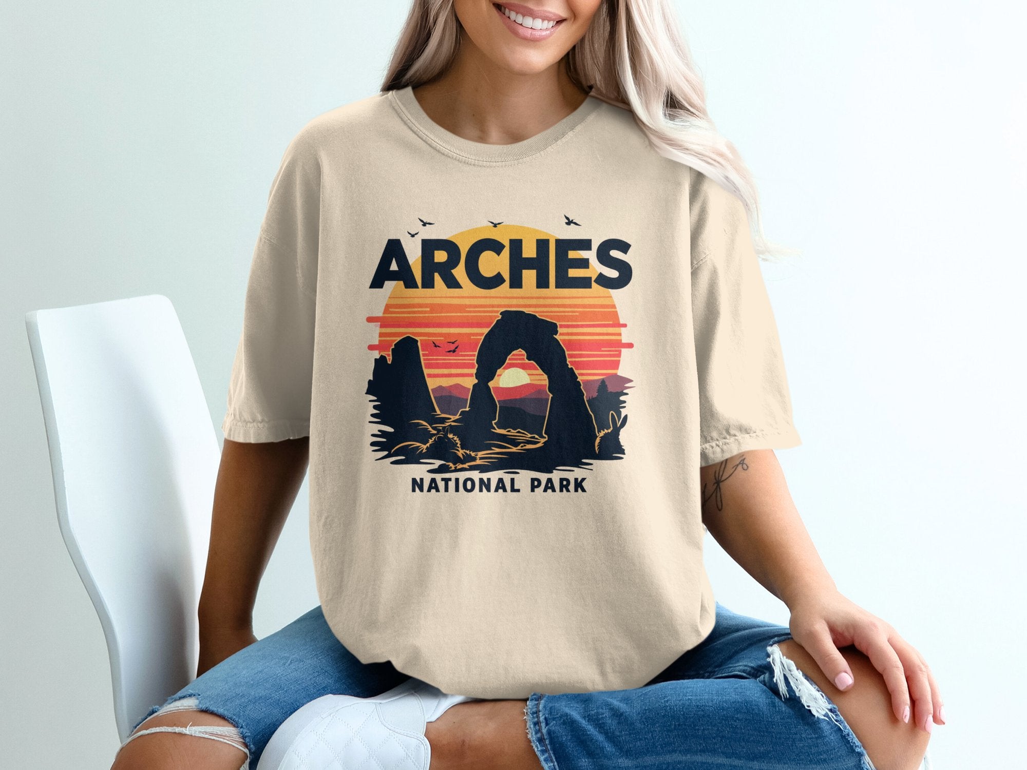 Arches National Park Light Yellow T Shirt