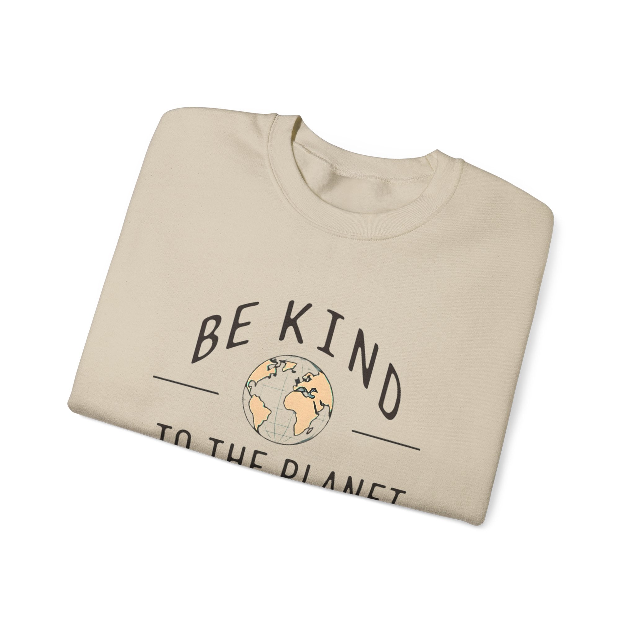 Be Kind To The Planet Crewneck Sweater Tan