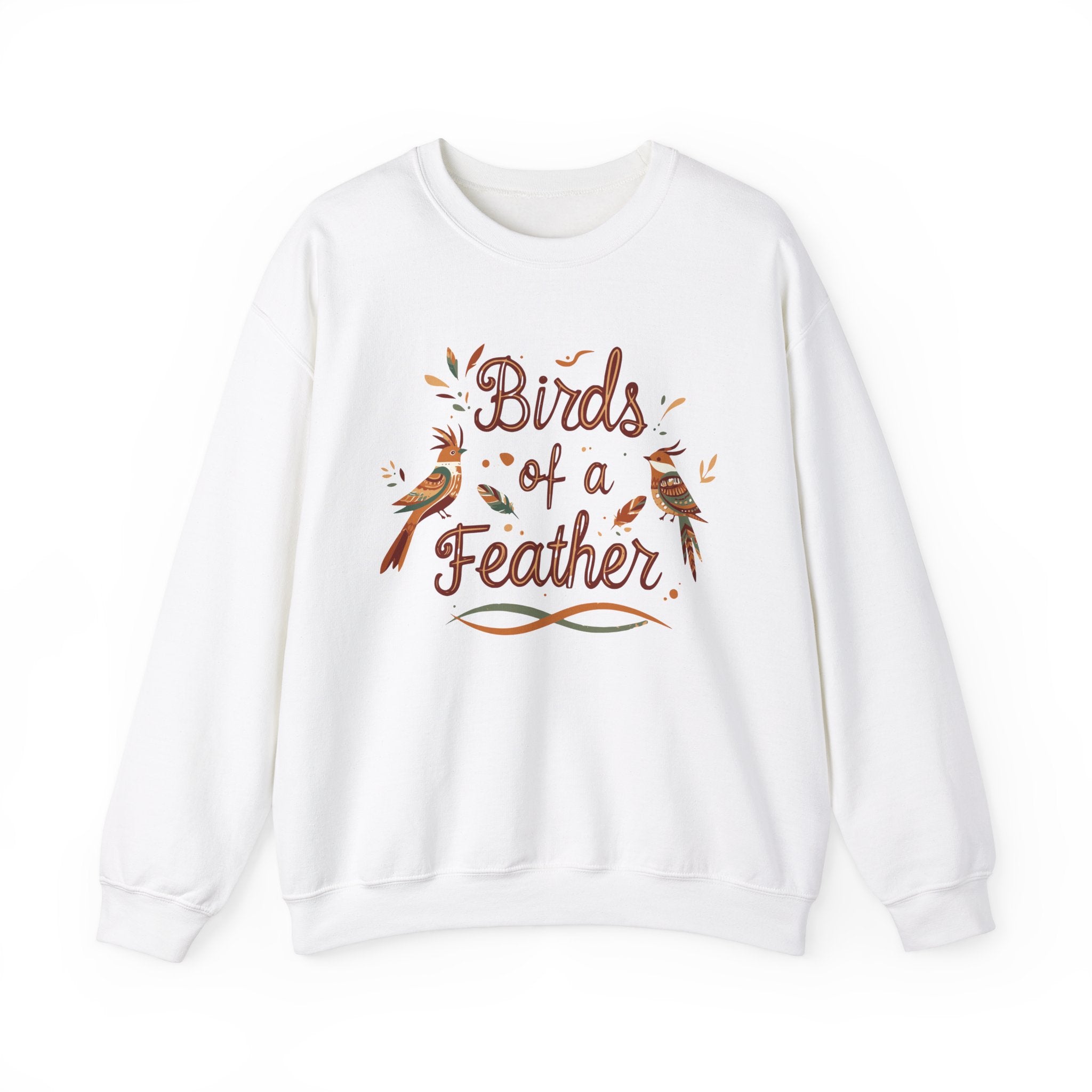 Birds of a feather crewneck sweater white