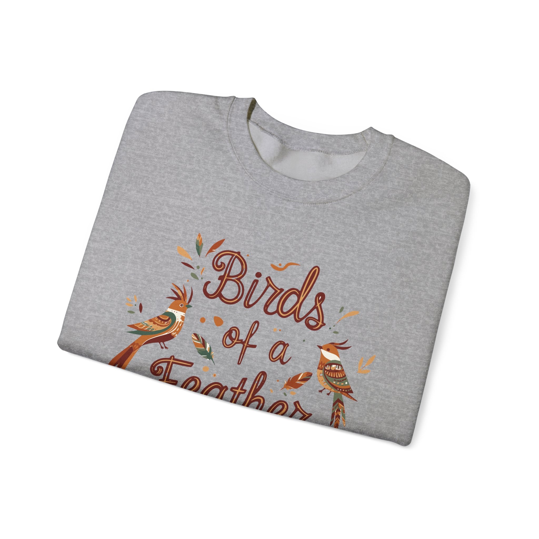 Birds of a feather grey crewneck sweater