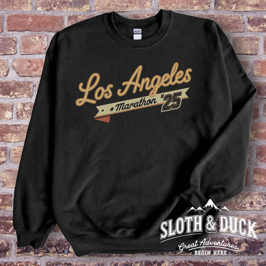 "Los Angeles Marathon '25" Sweatshirt, Round Neck Pullover