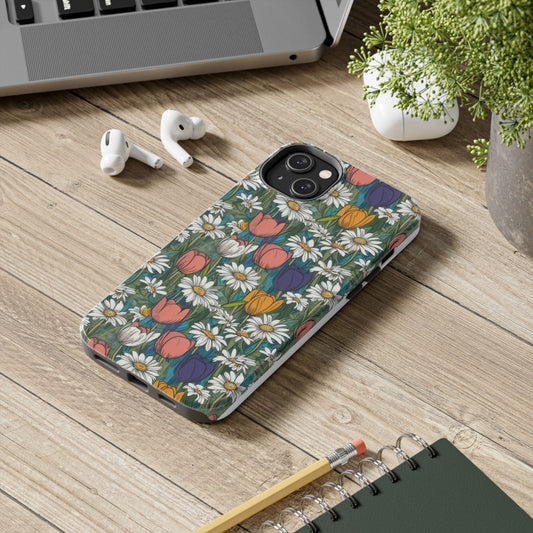 Daffodil and tulip phone case 1