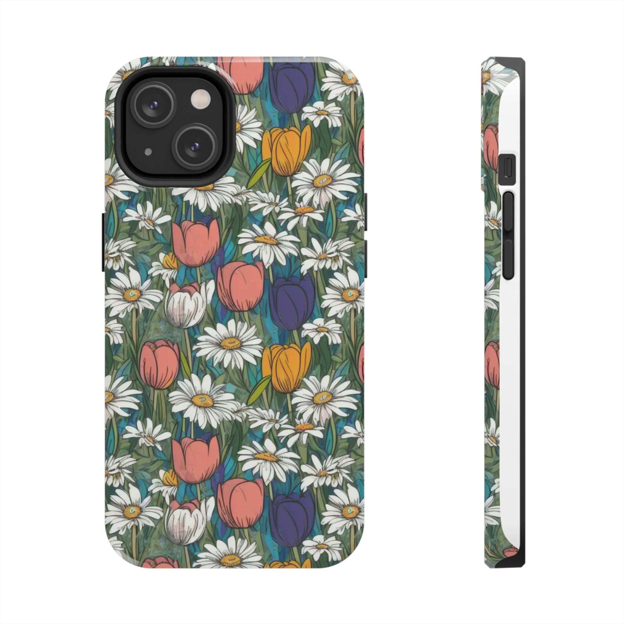 Daffodil and tulip phone case 4