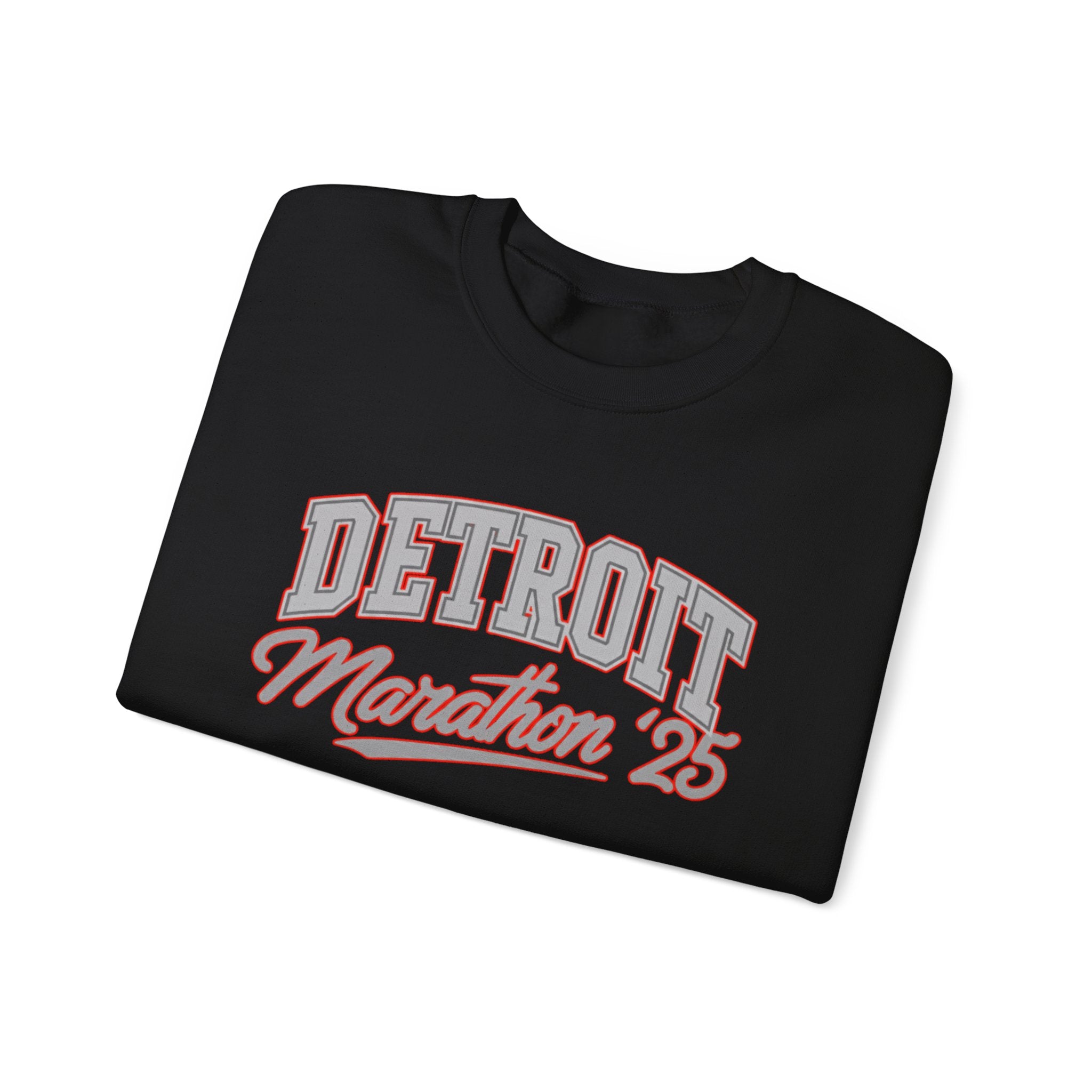 Detroit Marathon 25 black crewneck sweater