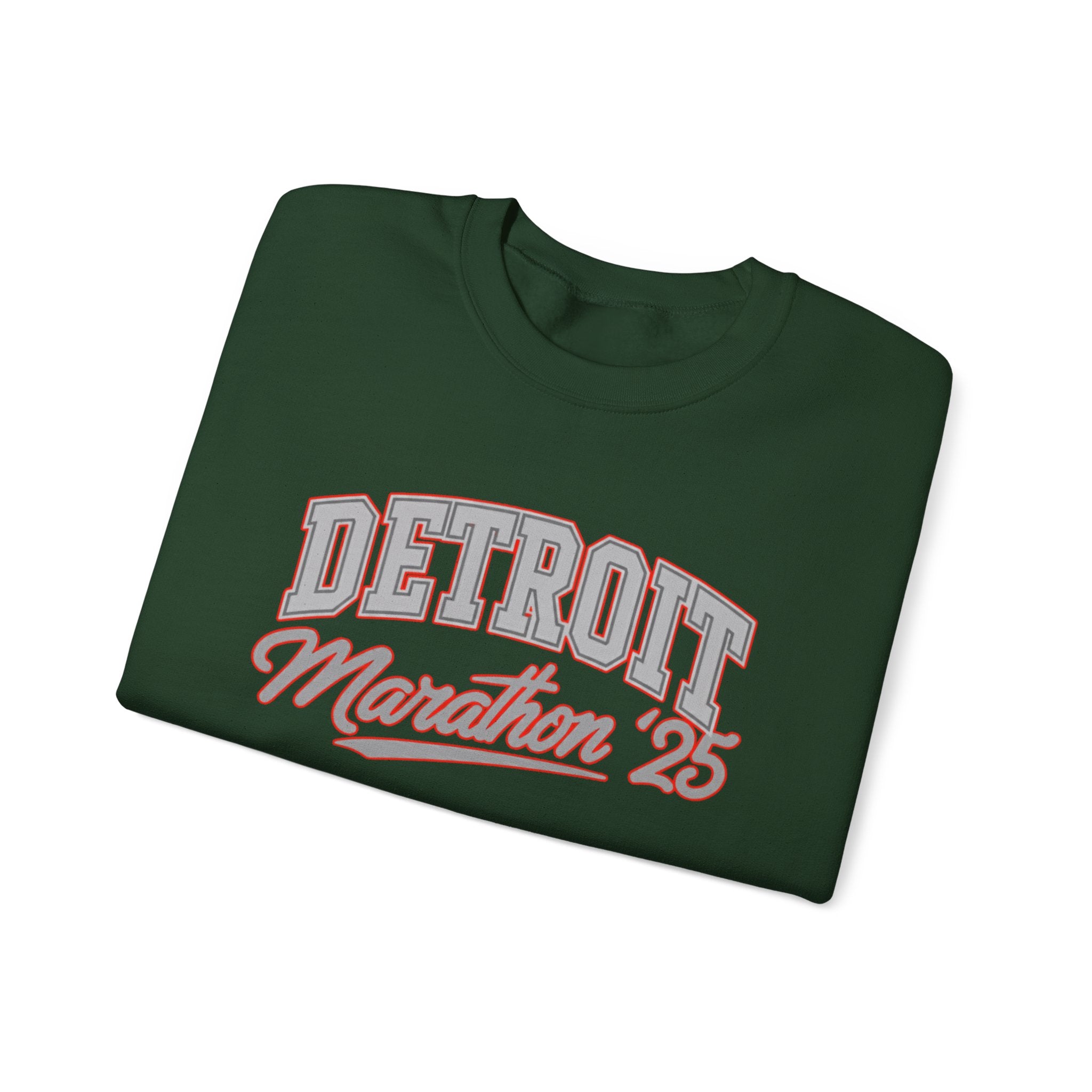 Detroit Marathon 25 green crewneck sweater