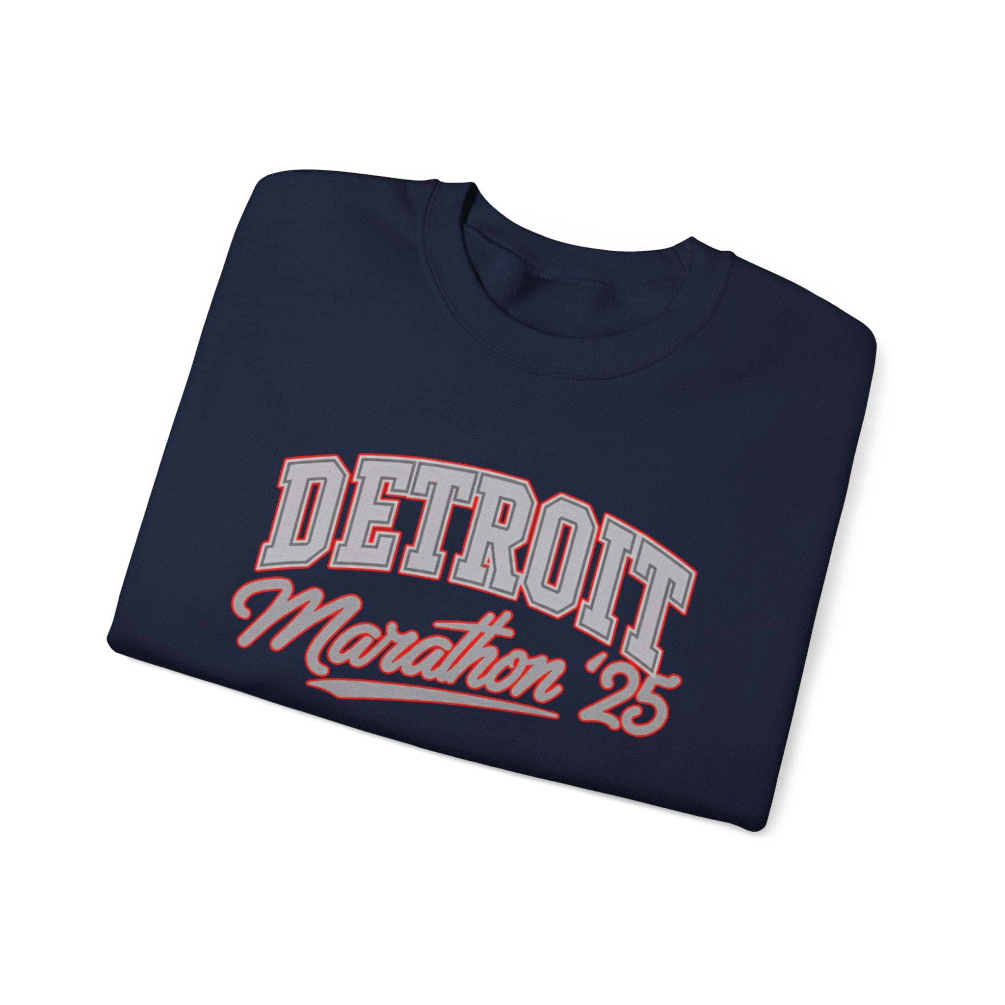 Detroit Marathon 25 navy blue crewneck sweater