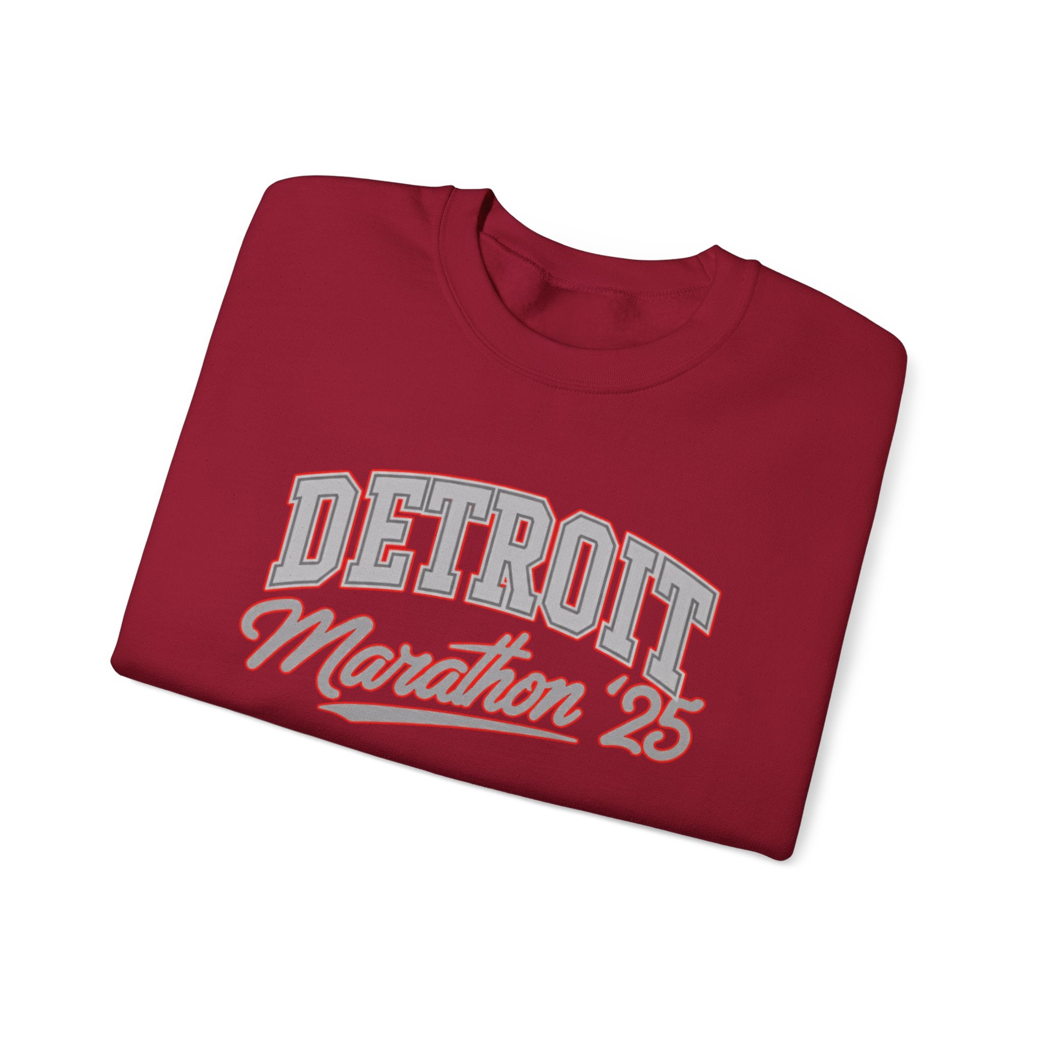 Detroit Marathon 25 red crewneck sweater