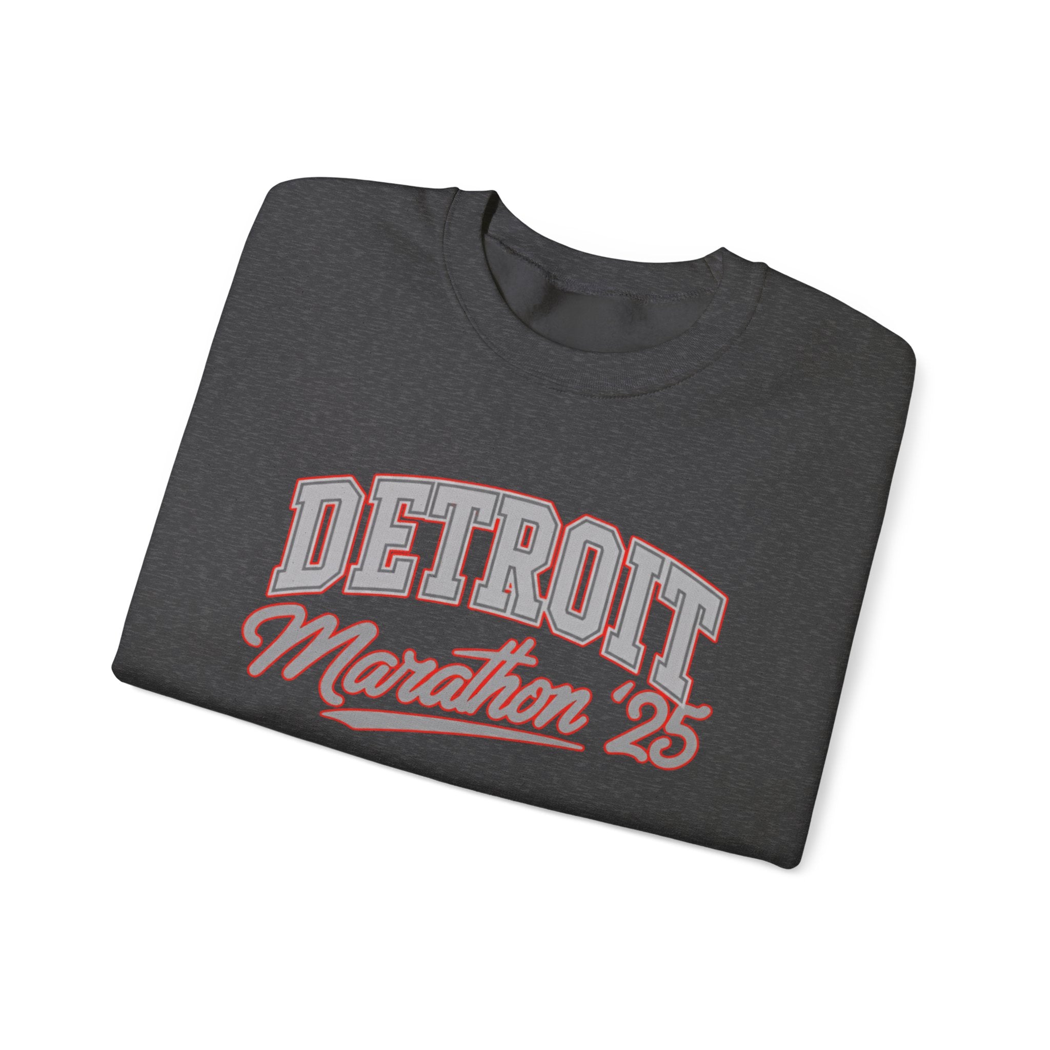 Detroit Marathon 25 sport grey crewneck sweater