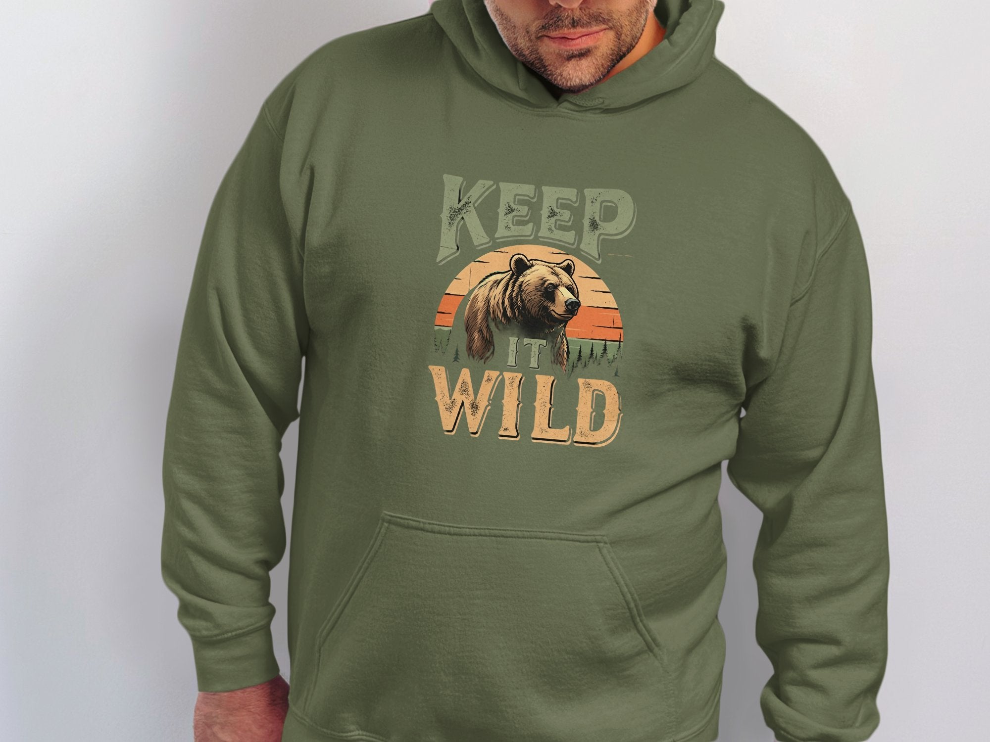 Keep It Wild Dark Green Hoodie