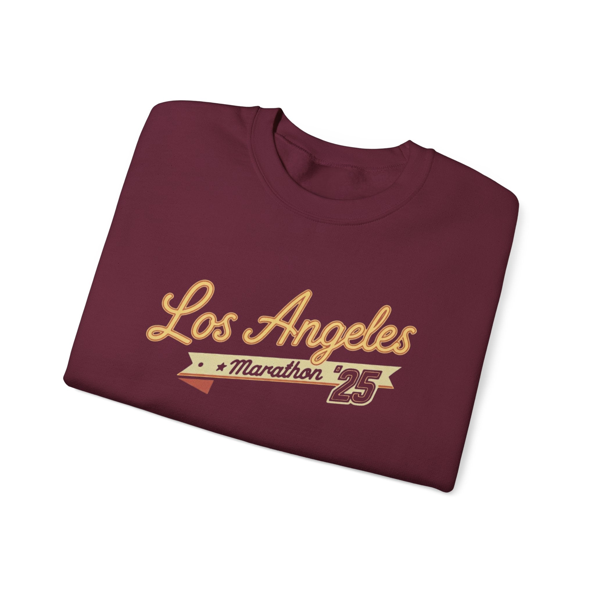 Los Angeles Marathon '25 maroon crewneck