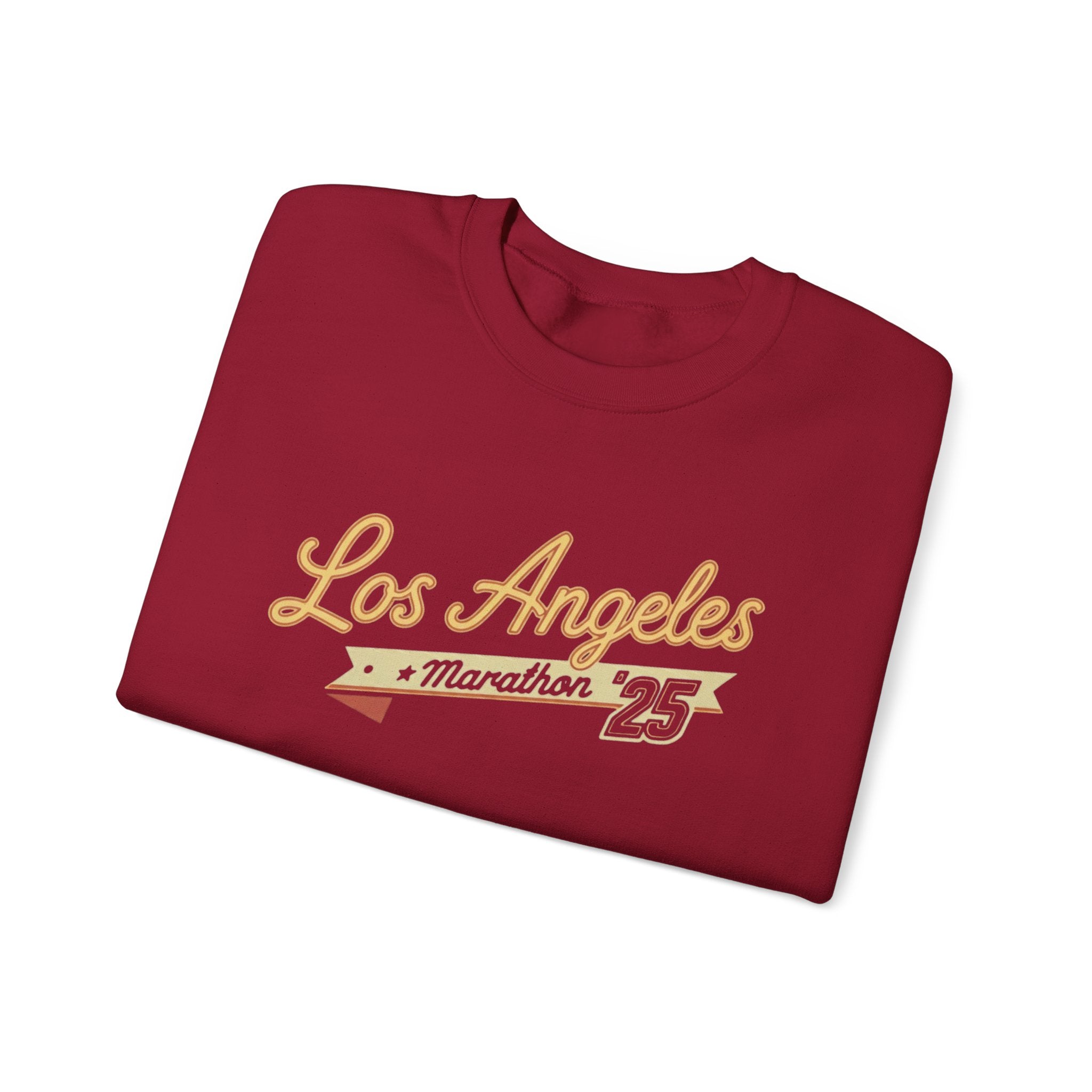 Los Angeles Marathon '25 red crewneck