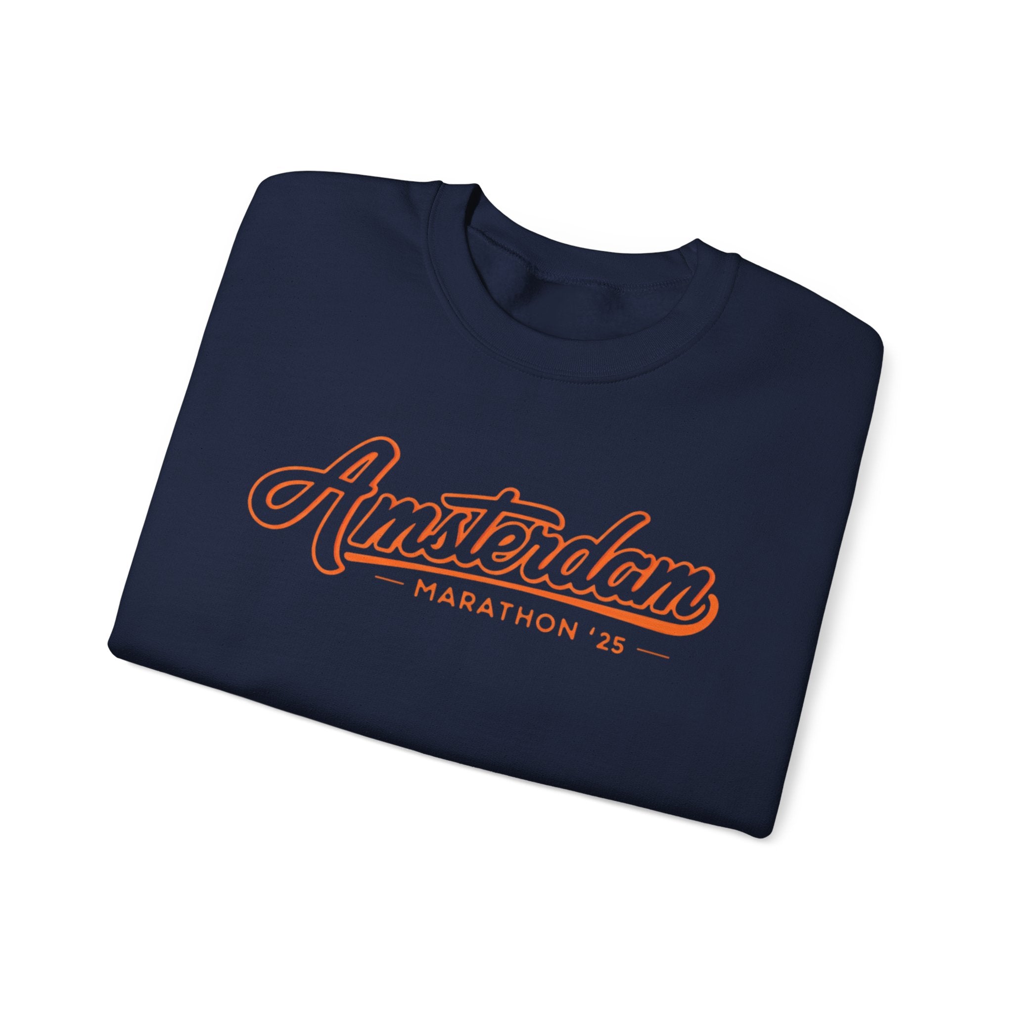 amsterdam marathon 25 sweatshirt crewneck navy blue