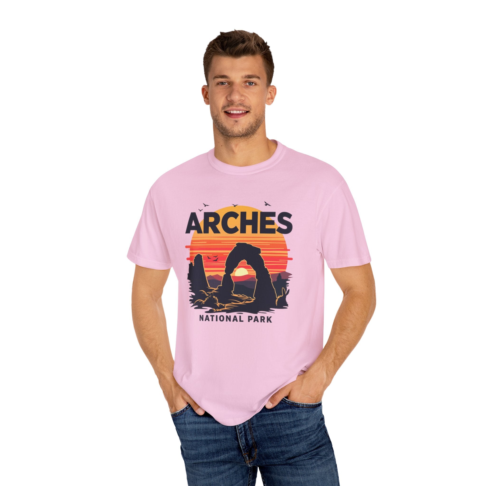 arches national park pink t shirt