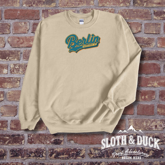 berlin marathon 25 sweatshirt crewneck tan