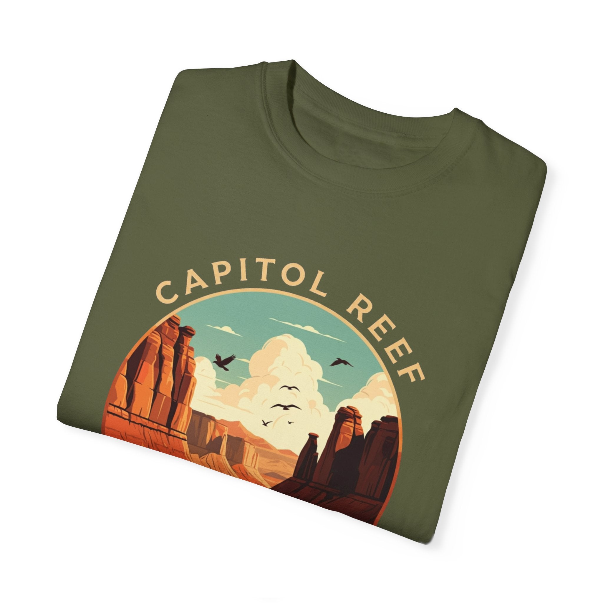 capitol reef national park army green t shirt