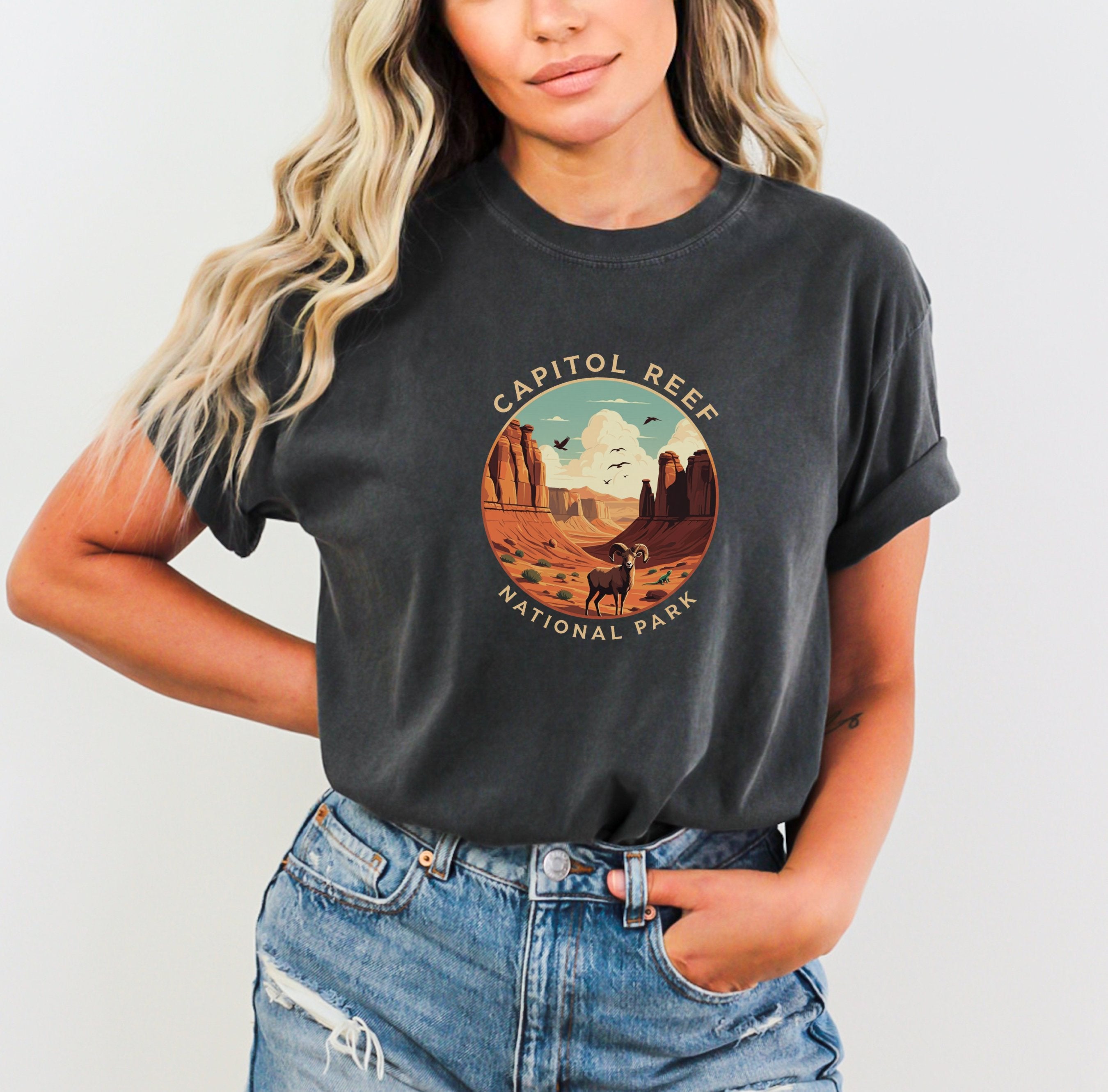 capitol reef national park dark gray t shirt