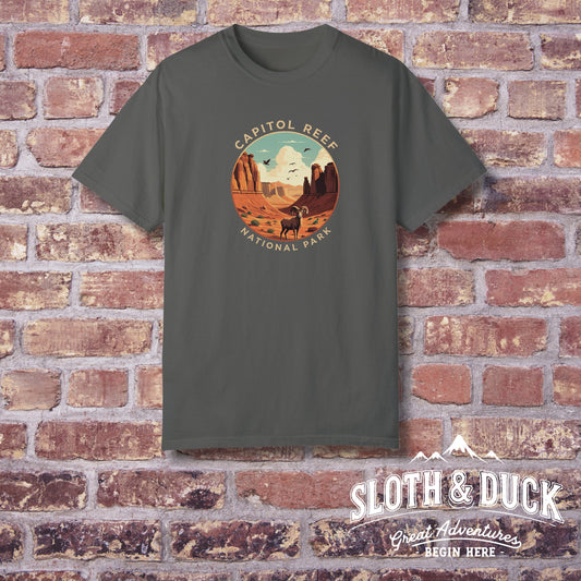 capitol reef national park olive t shirt