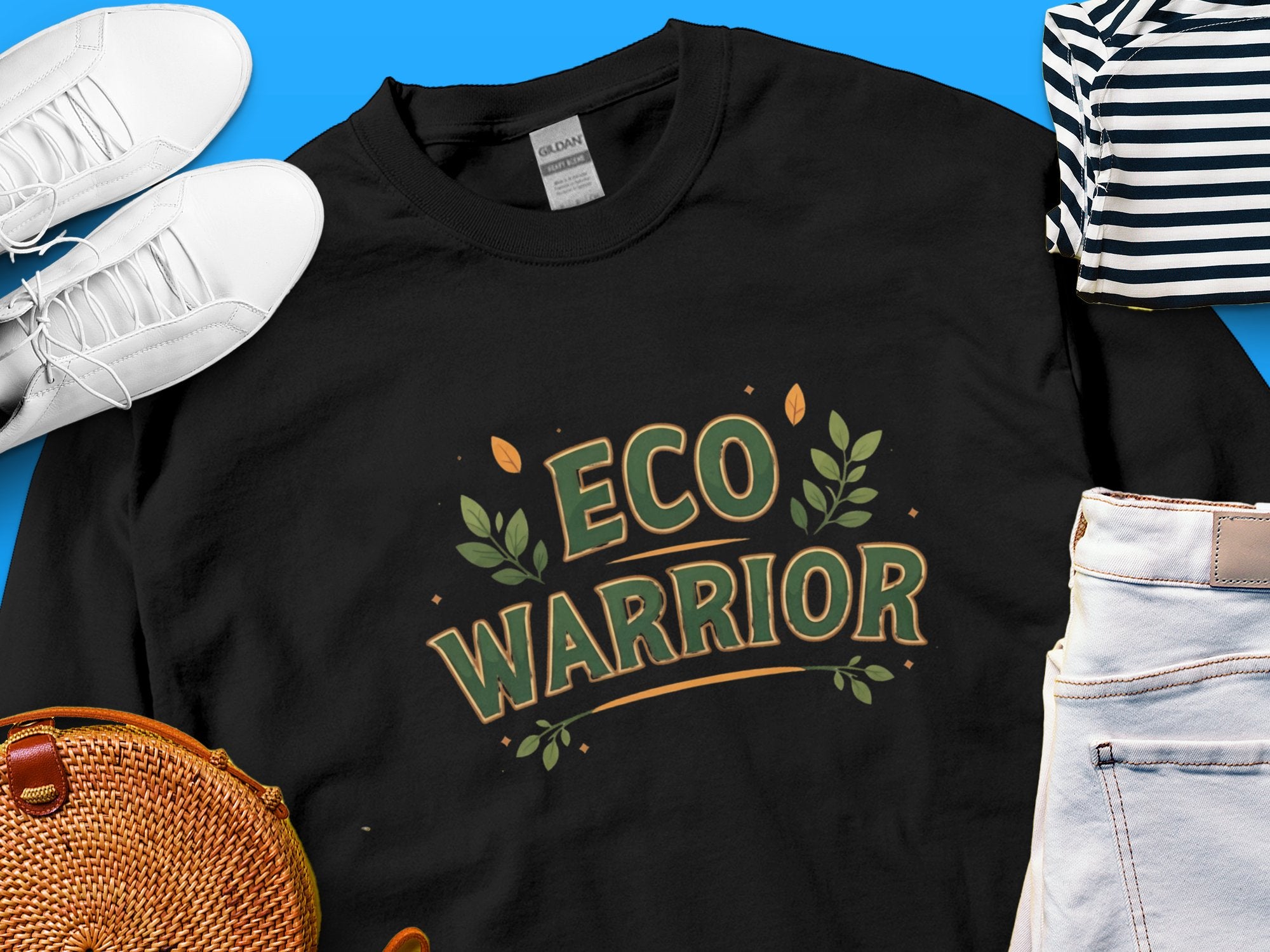 eco warrior black crewneck