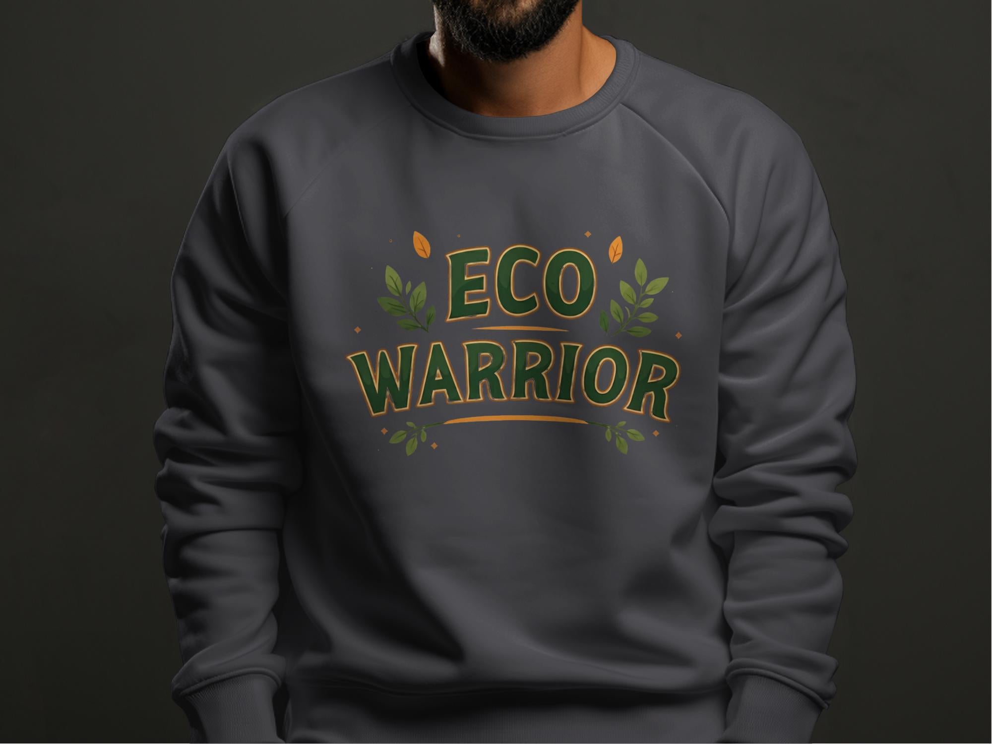 eco warrior grey crewneck sweater