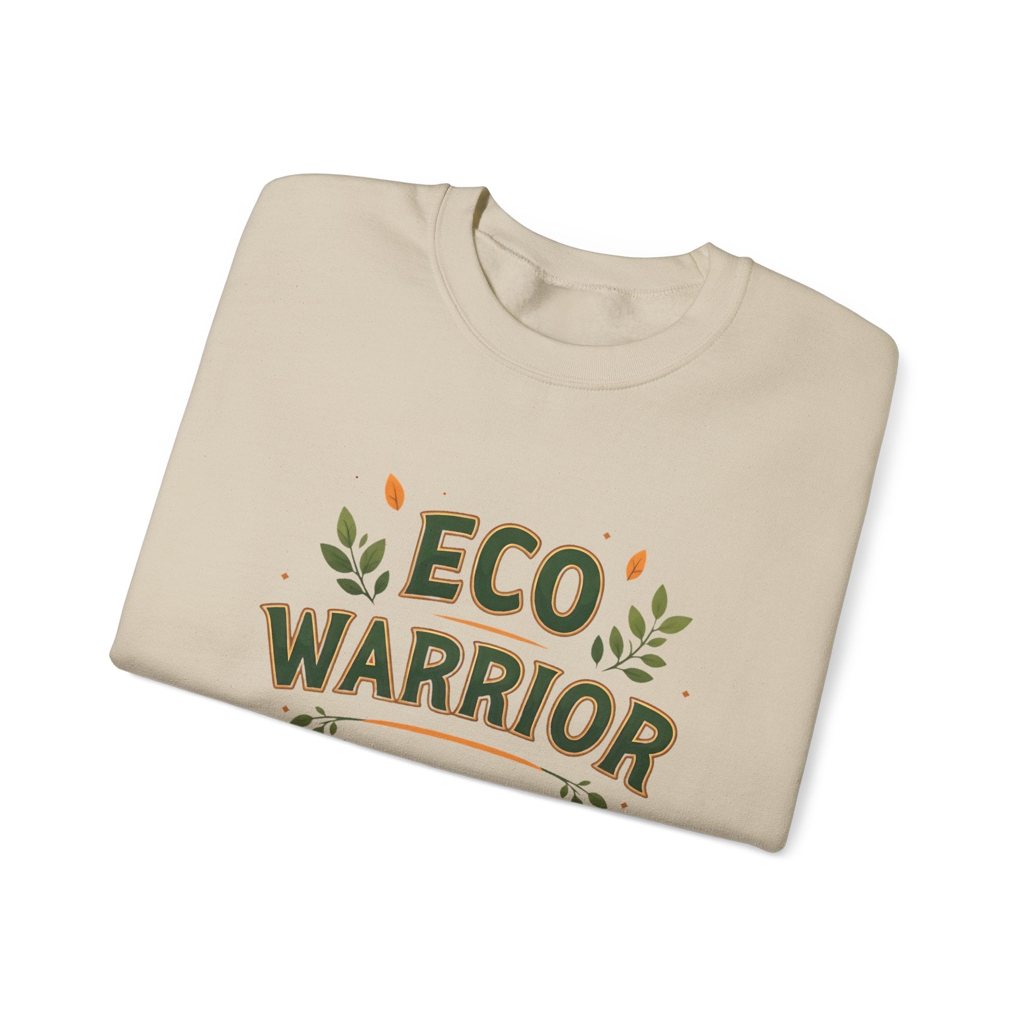 eco warrior tan  crewneck sweater