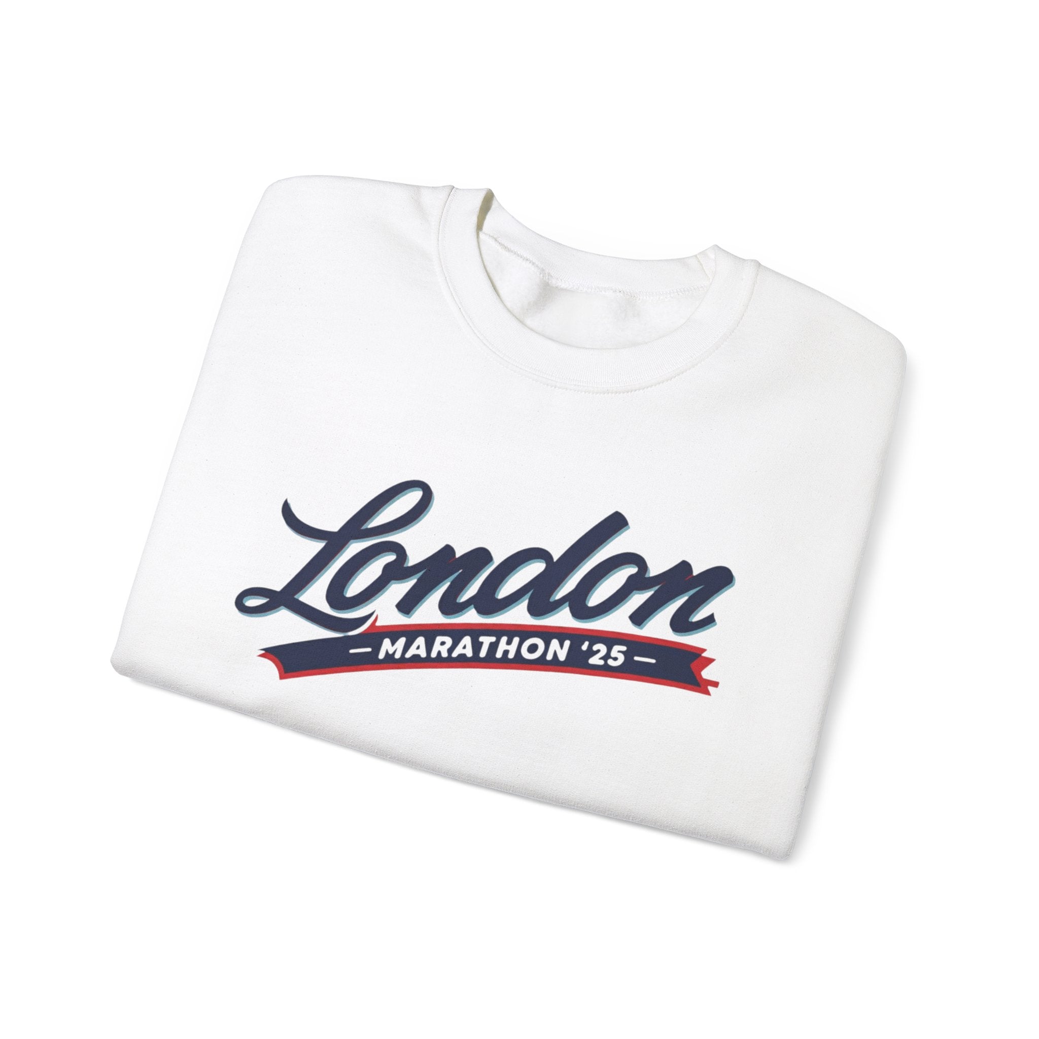 london marathon 25 white sweatshirt crewneck